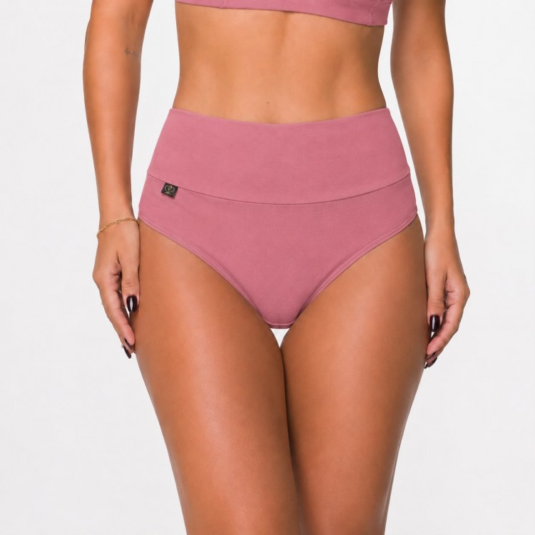 Calcinha Cós Super Largo Fio em Algodão Egípcio Blush