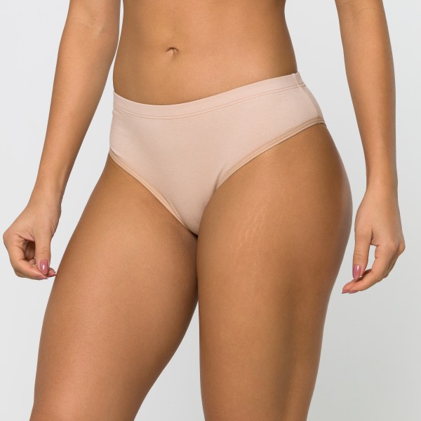 Calcinha Cós Rebatido Areia em Algodão Egípcio