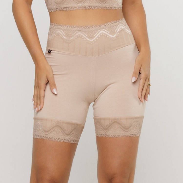 Bermuda em Algodão Egípcio Renda Areia